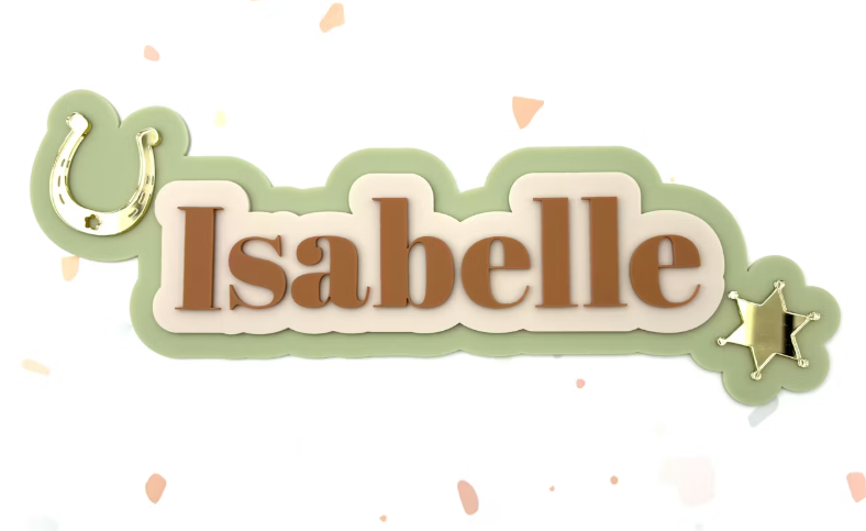 Custom 3D Western Name Sign | Personalized Cowboy Nursery Decor & Rustic Wall Art