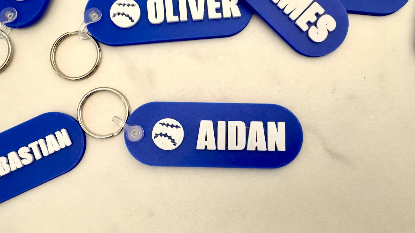 Custom Layered Sports Keychain