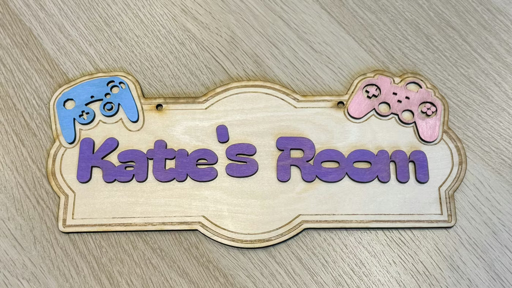 Custom Laser-Cut Wood Name Sign (Nursery/Kids Room)