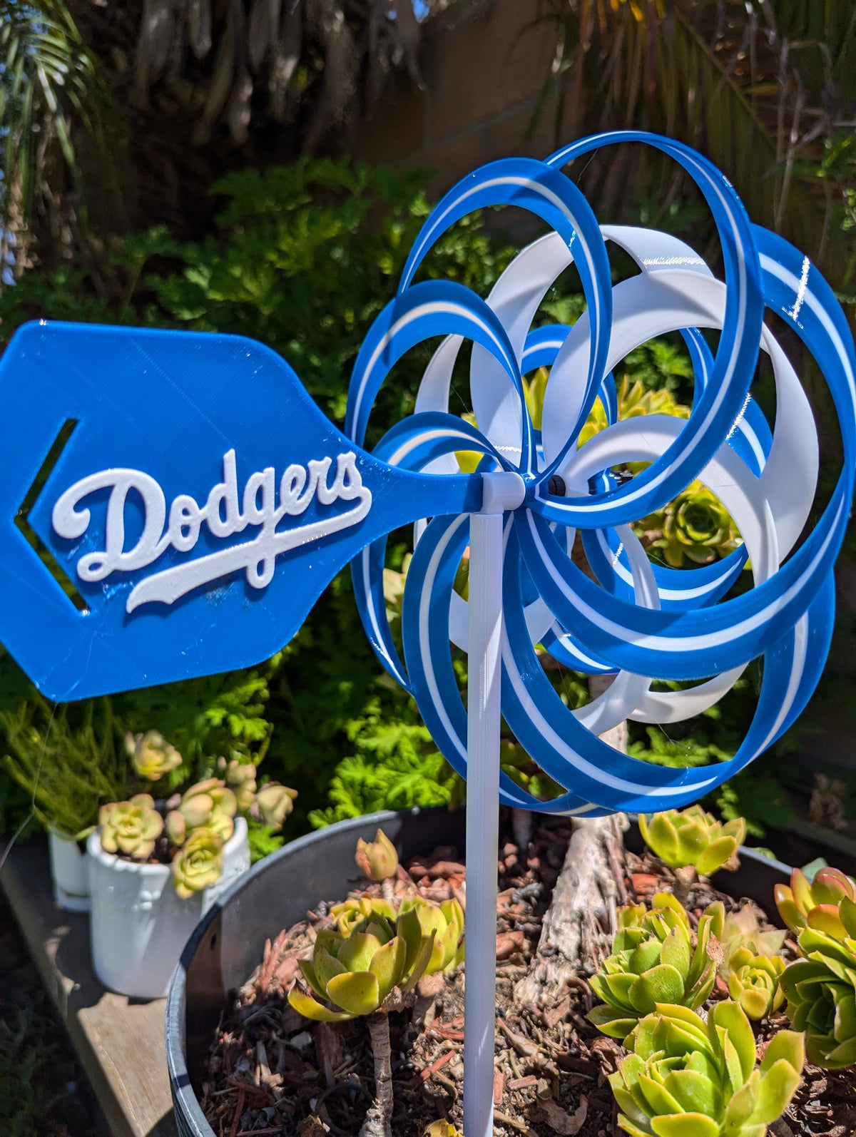 Baseball Pinwheels Custom 3D Printed Pinwheel with Logo Shield | Personalized Garden Wind ...