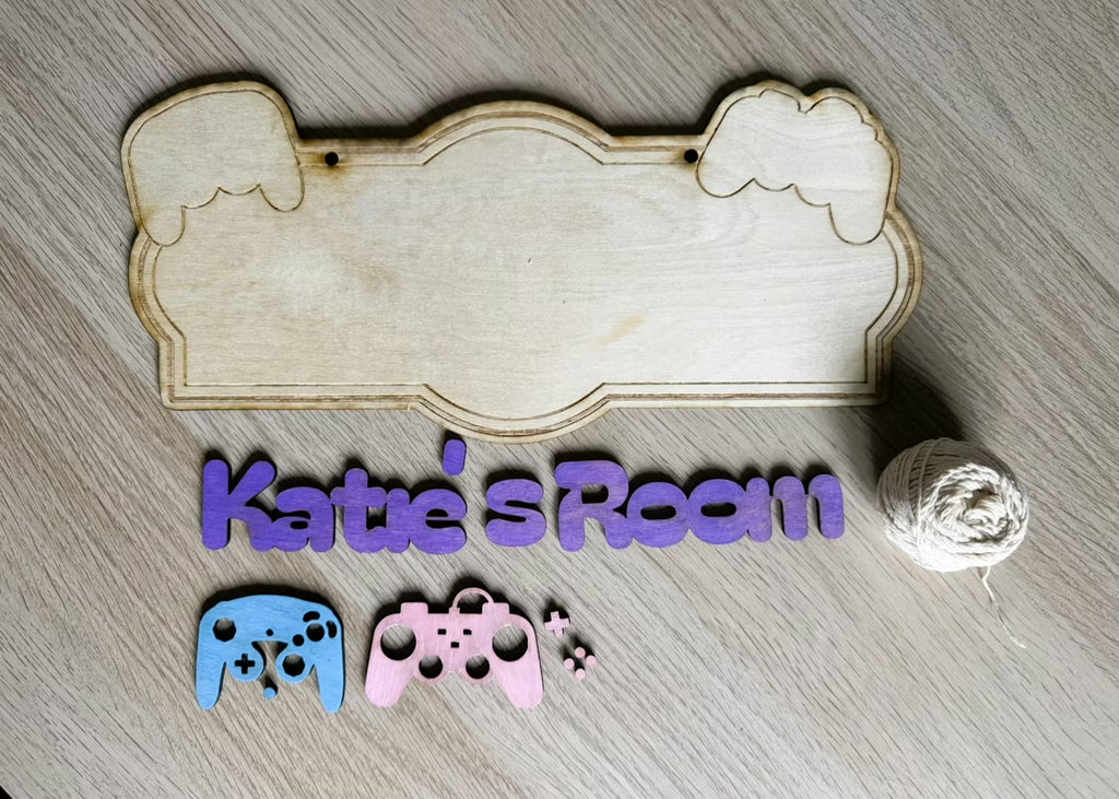 Custom Laser-Cut Wood Name Sign (Nursery/Kids Room)