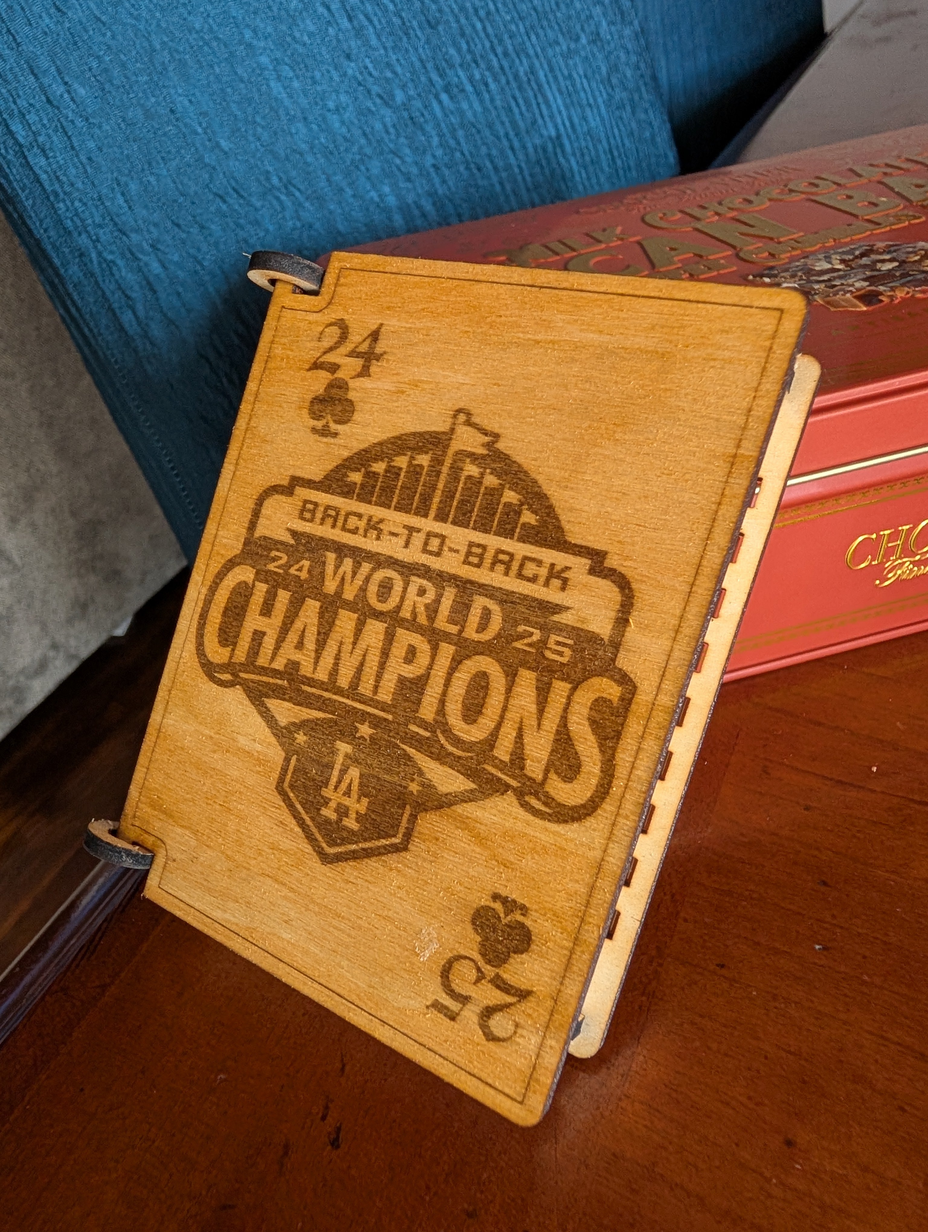 Personalized Laser-Engraved Wood Playing Card Box | Custom Logo or Photo Keepsake Gift