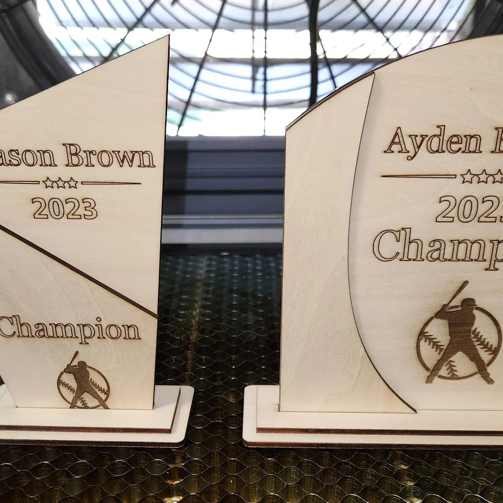 Personalized Wood & Acrylic Layered Award Plaque | Custom Corporate Employee Recognition Gift