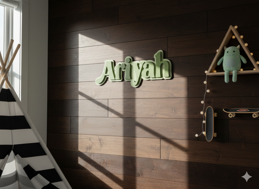 Custom 3D Layered Name Sign | Personalized Double or Triple Layer Wall Art & Nursery Decor