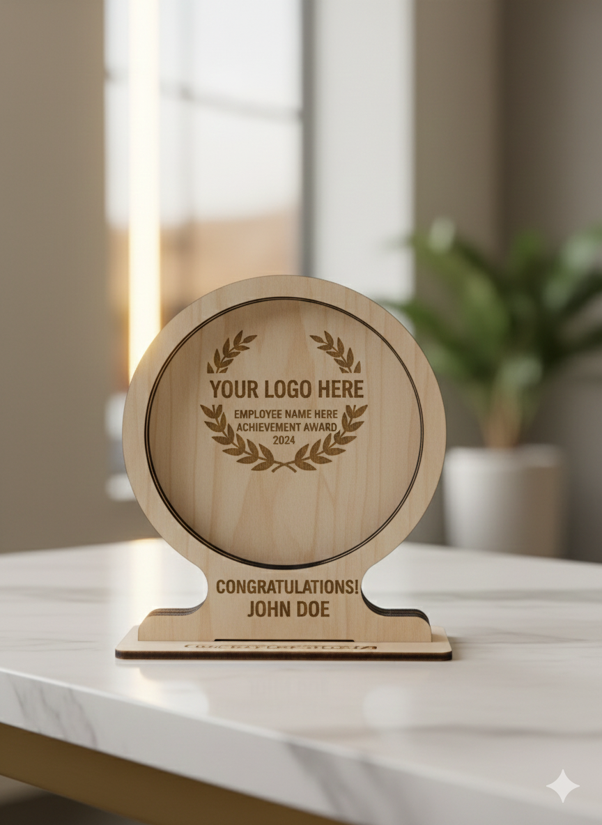 Custom Layered Promotion Award | Personalized Military & Corporate Wooden Plaque